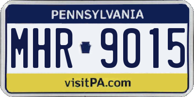 PA license plate MHR9015