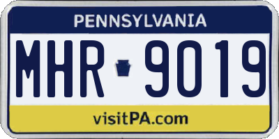 PA license plate MHR9019