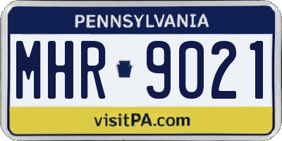 PA license plate MHR9021