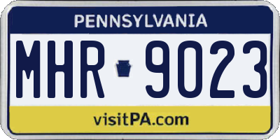 PA license plate MHR9023