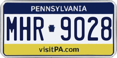 PA license plate MHR9028
