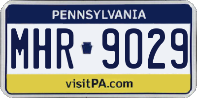 PA license plate MHR9029