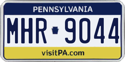 PA license plate MHR9044