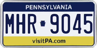 PA license plate MHR9045