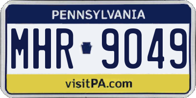 PA license plate MHR9049