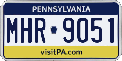 PA license plate MHR9051