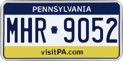 PA license plate MHR9052