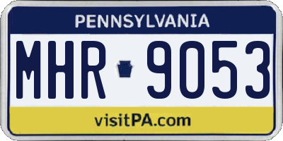 PA license plate MHR9053