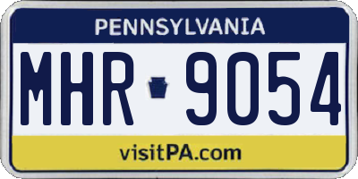 PA license plate MHR9054