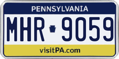 PA license plate MHR9059