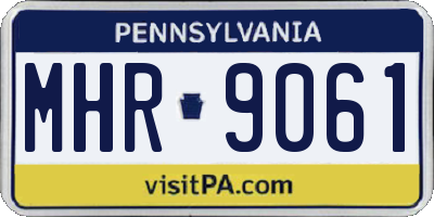 PA license plate MHR9061