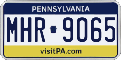 PA license plate MHR9065