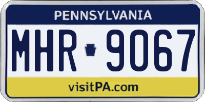 PA license plate MHR9067