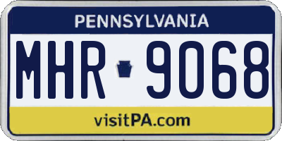 PA license plate MHR9068