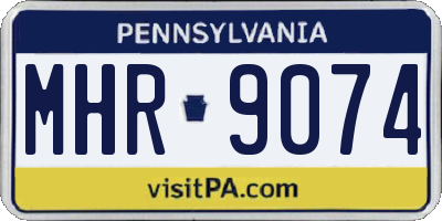 PA license plate MHR9074