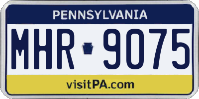 PA license plate MHR9075