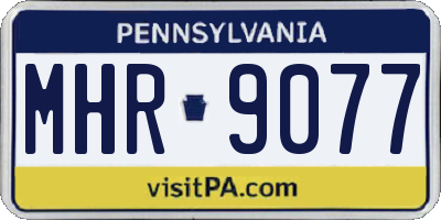 PA license plate MHR9077