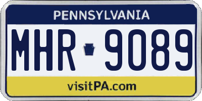 PA license plate MHR9089
