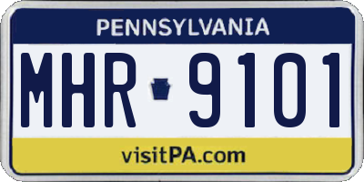 PA license plate MHR9101