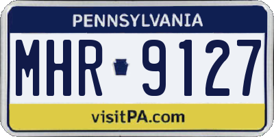 PA license plate MHR9127
