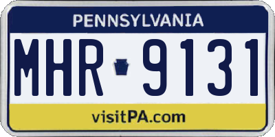 PA license plate MHR9131