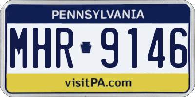 PA license plate MHR9146