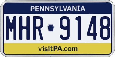 PA license plate MHR9148