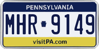 PA license plate MHR9149