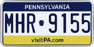 PA license plate MHR9155