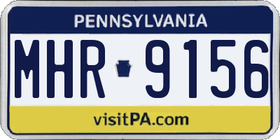 PA license plate MHR9156