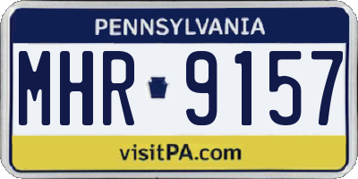 PA license plate MHR9157