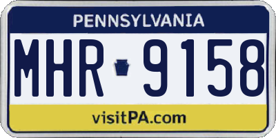 PA license plate MHR9158