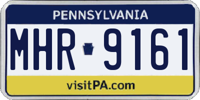 PA license plate MHR9161