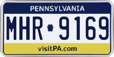 PA license plate MHR9169