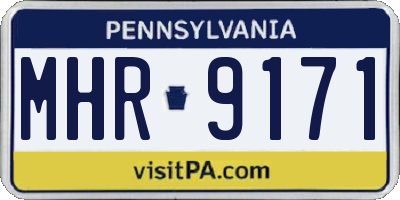 PA license plate MHR9171