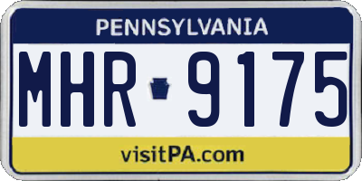 PA license plate MHR9175