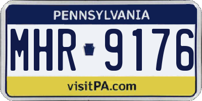 PA license plate MHR9176