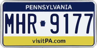 PA license plate MHR9177