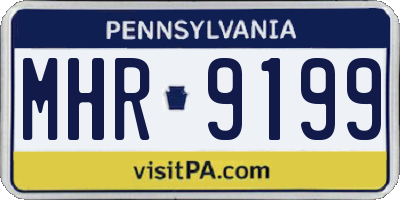 PA license plate MHR9199