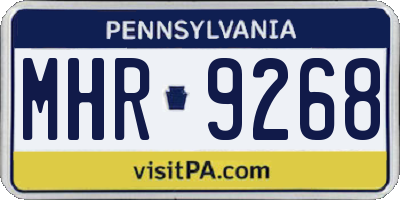PA license plate MHR9268
