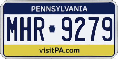 PA license plate MHR9279