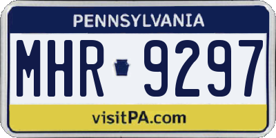 PA license plate MHR9297