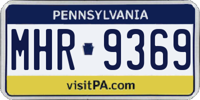 PA license plate MHR9369
