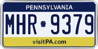 PA license plate MHR9379