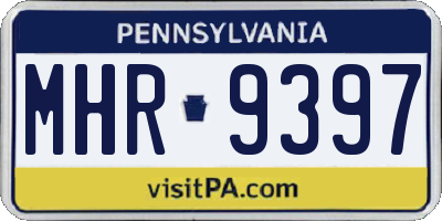 PA license plate MHR9397