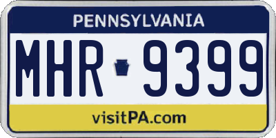 PA license plate MHR9399