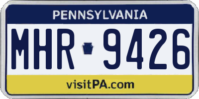 PA license plate MHR9426
