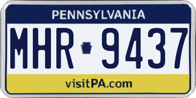 PA license plate MHR9437