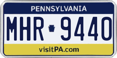 PA license plate MHR9440