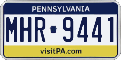 PA license plate MHR9441